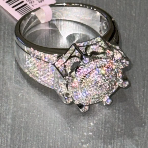 14k gold vermeil Real Moissanite diamond ring for men, 100% passes diamond tests - Picture 4 of 6